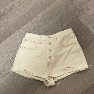 Women's Cream and Tan Shorts
